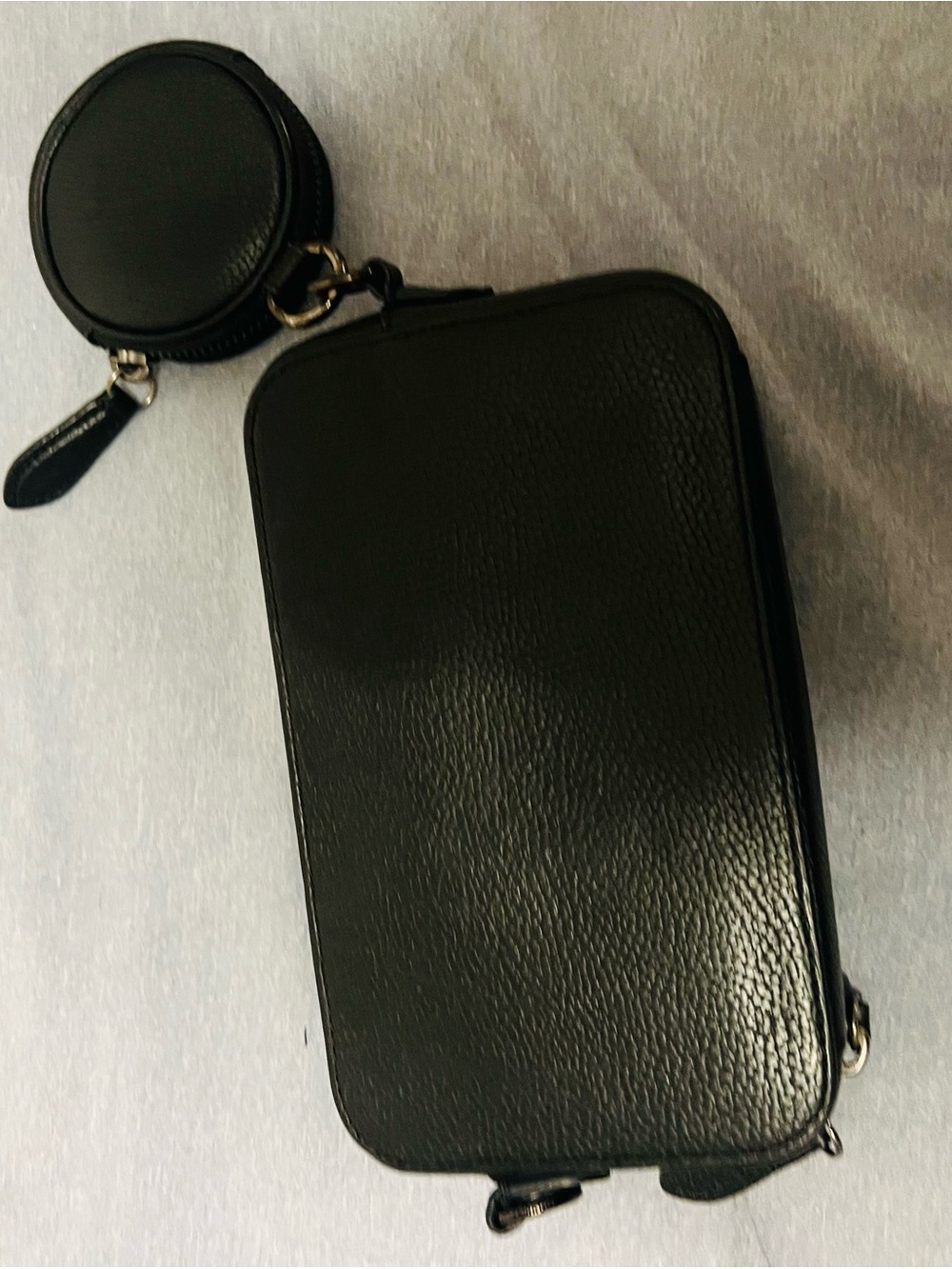 Coach black leather crossbody bag with pebbled texture - Picture 3 of 7